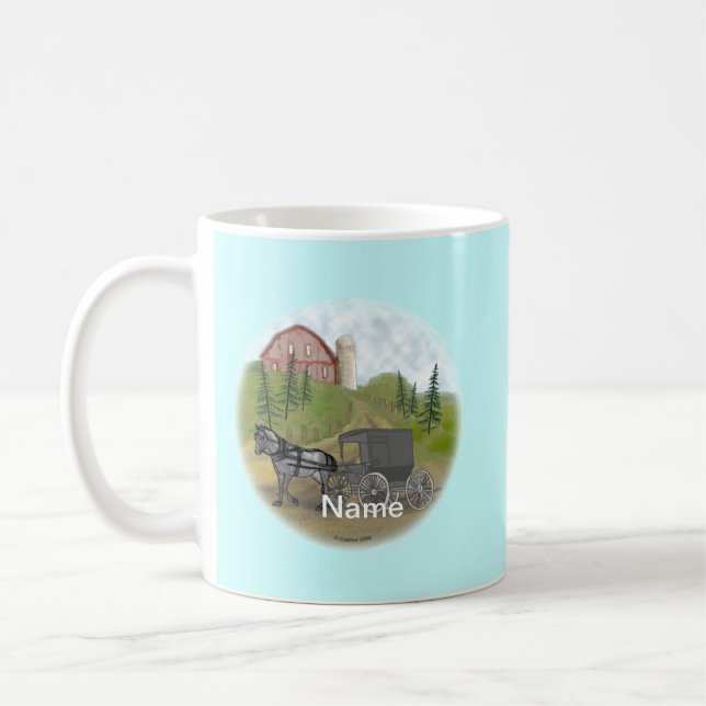 Amish Buggy Returning mug (Left)