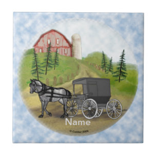 Amish Buggy Returning tile