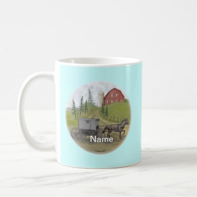 Amish Buggy Visiting mug (Left)