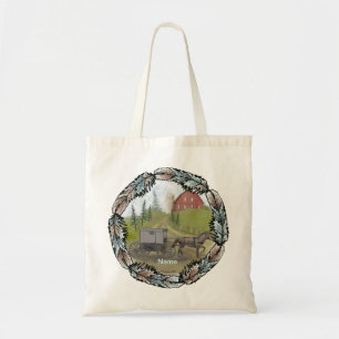 Amish Buggy Visiting tote bag