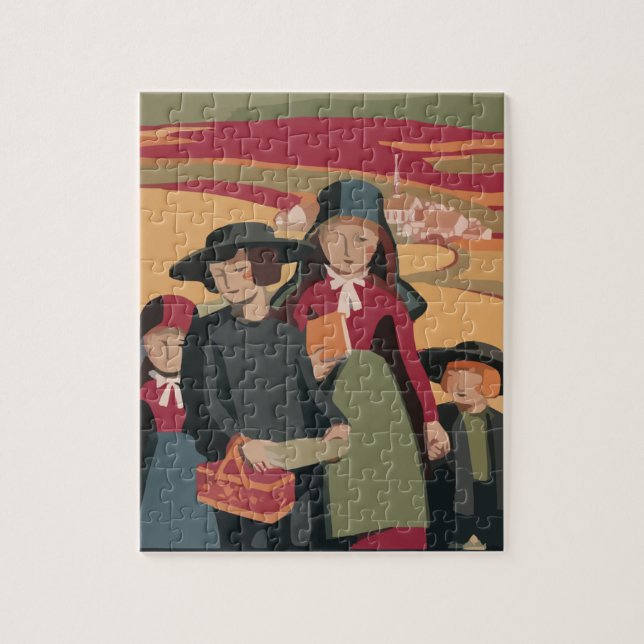 AMISH CHILDREN ART JIGSAW PUZZLE (Vertical)