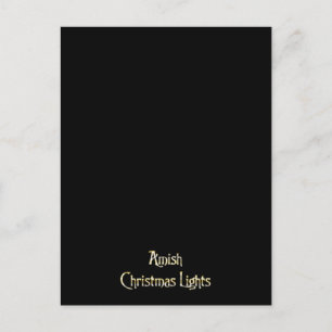 Amish Christmas Lights Holiday Postcard