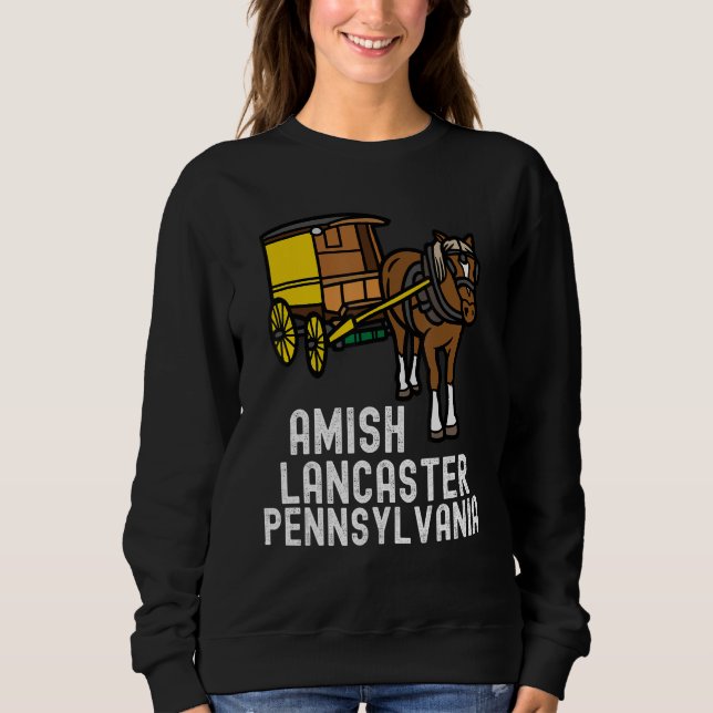 Amish Country Pennsylvania  Horse And Carriage 2 Sweatshirt (Front)