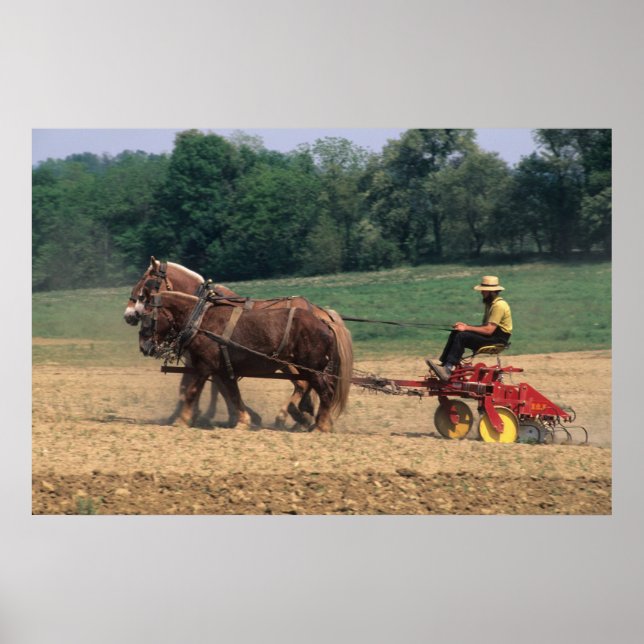 Amish Country simple people in farming with Poster (Front)