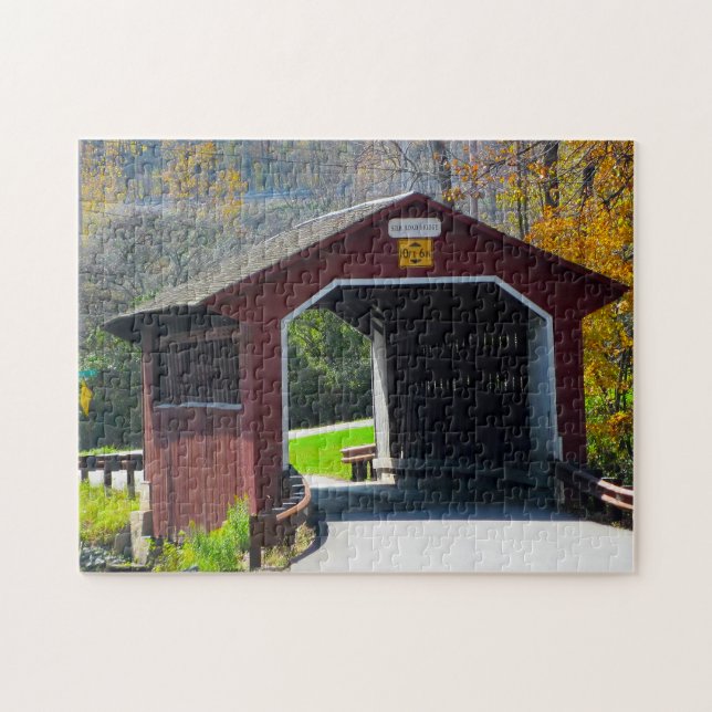 Amish Covered Bridge. Jigsaw Puzzle (Horizontal)
