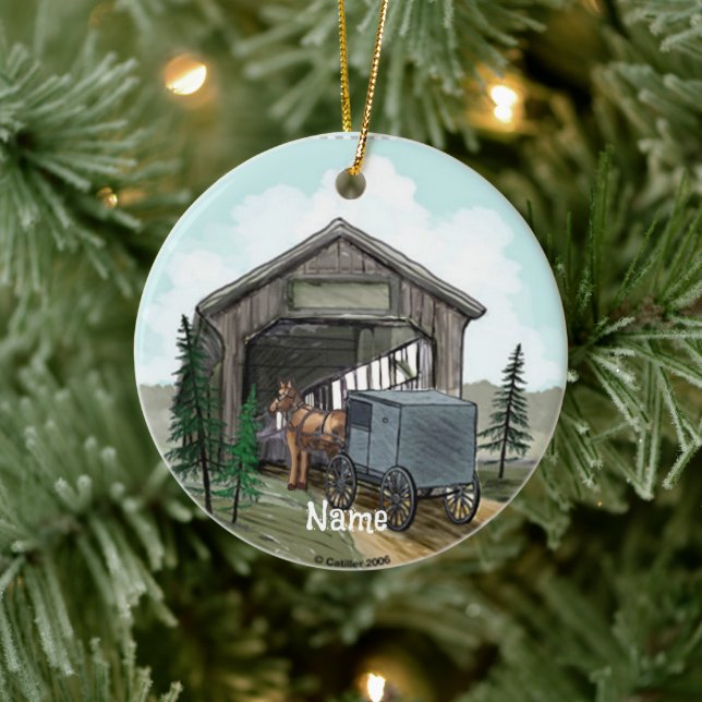 Amish Covered Bridge ornament (Tree)
