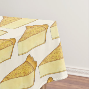 Amish Custard Pie Tart Dessert Slice Baking Food Tablecloth