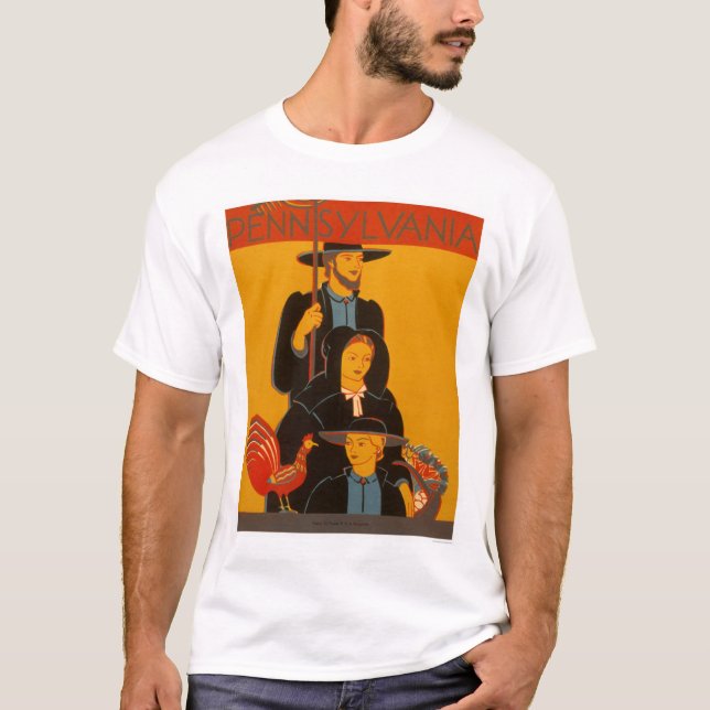 Amish Family Lancaster 1937 WPA T-Shirt (Front)