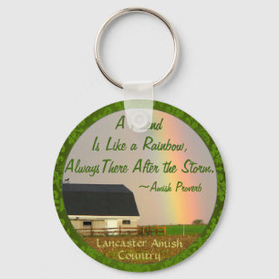 Amish Friendship proverb Keychain! Key Ring