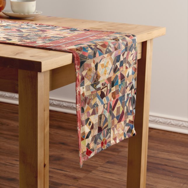 Amish friendship quilt short table runner (In Situ)