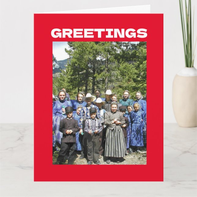 AMISH FUNNY CHRISTMAS Greeting Card (Front)