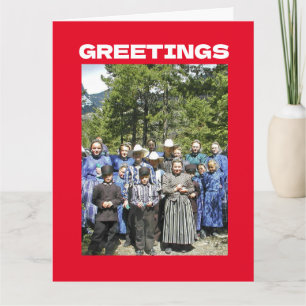 AMISH FUNNY CHRISTMAS Greeting Card