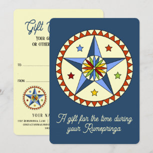 Amish - Hex Sign Stars - GOOD LUCK 1 Card