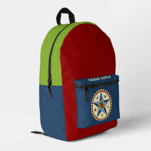 Amish - Hex Sign Stars - GOOD LUCK 1 Printed Backpack