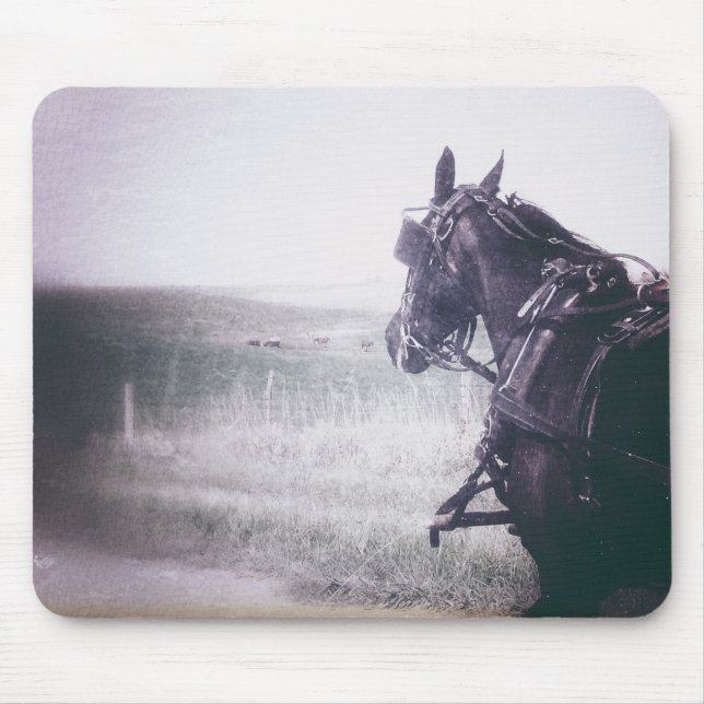 Amish Horse Mouse Pad (Front)