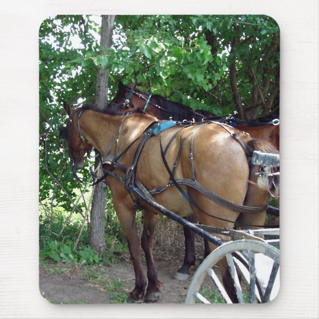 Amish Horses Mouse Pad (Front)