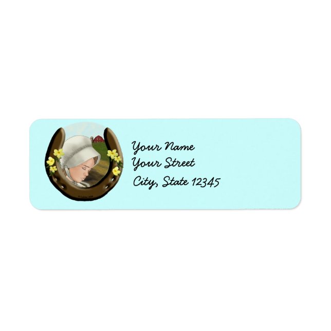 Amish Horseshoe Girl labels (Front)