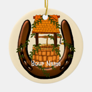 Amish Horseshoe Wishing Well ornament