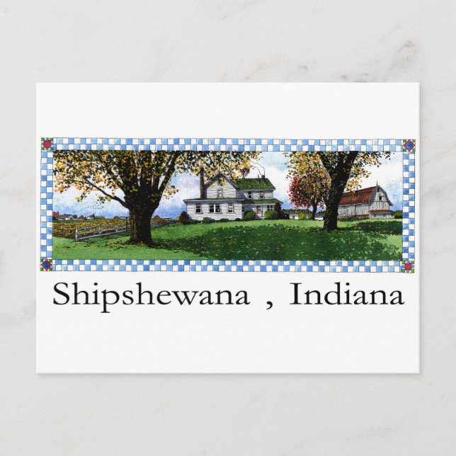Amish House Shipshewana Indiana Postcard (Front)