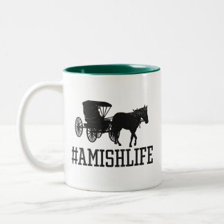 amish life - horse and buggy amishlife Two-Tone coffee mug