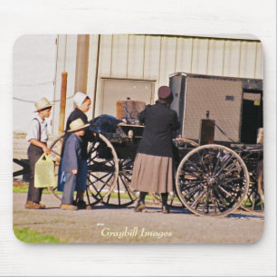 Amish Loading Buggy Mouse Pad