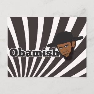 Amish Obama Postcard