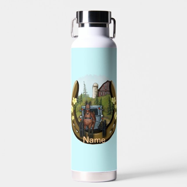 Amish Road Trip  Water Bottle (Front)