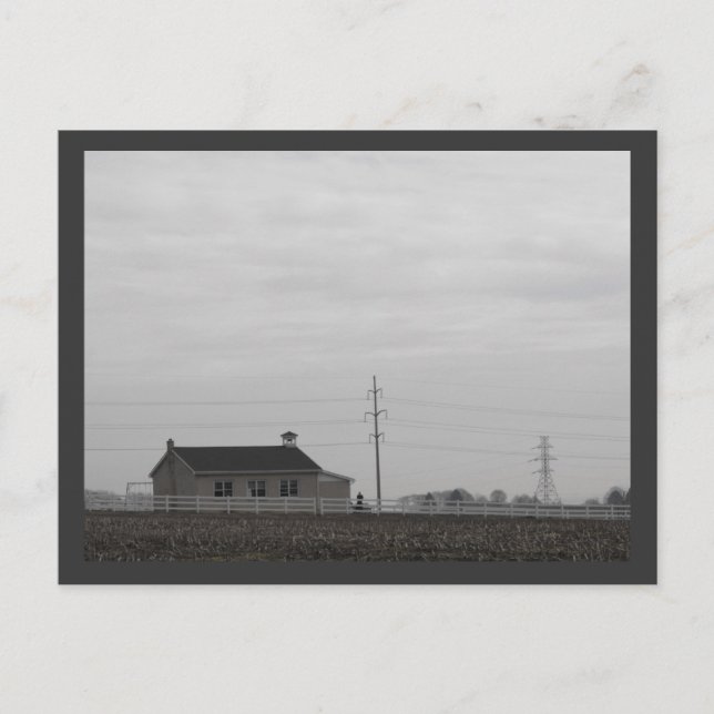 Amish Schoolhouse Postcard (Front)