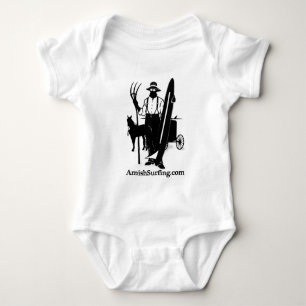 Amish Surfing and Skiing Baby Bodysuit