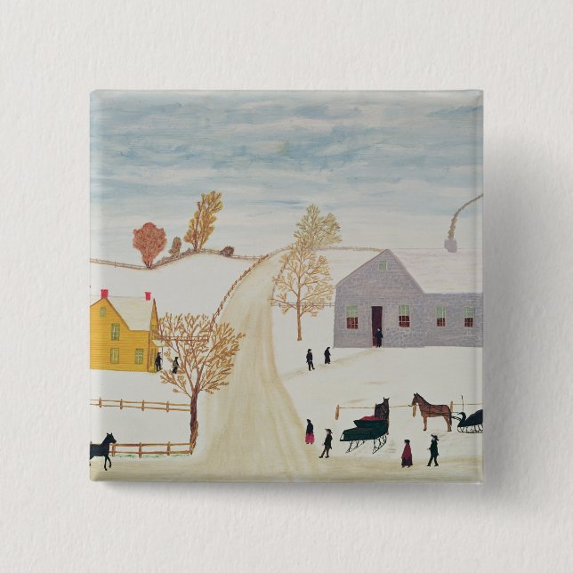 Amish Village 15 Cm Square Badge (Front)
