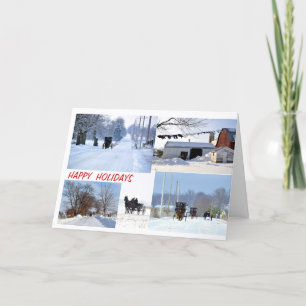 Amish Winter  Holiday Collage Card