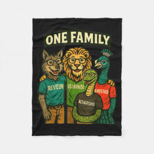 Amistad, Isibindi, Altruismo, Reveur 4 Houses 1 Fa Fleece Blanket
