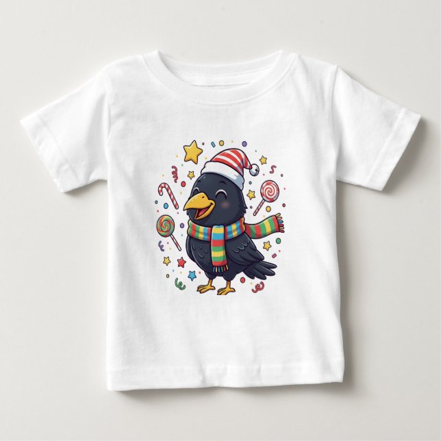AMITA | Happy Crow - Candy Fun Baby T-Shirt (Front)