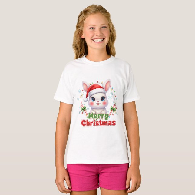 AMITA - Merry Christmas Bunny T-Shirt (Front Full)