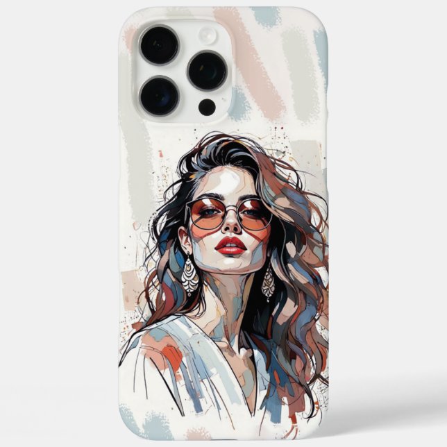 AMITA | Soft Pastel Art Woman Phone Cases (Back)