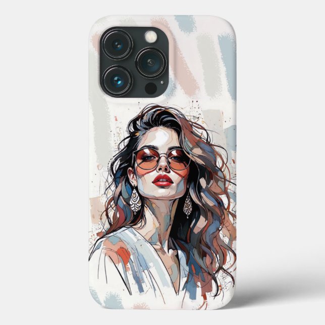 AMITA | Soft Pastel Art Woman Phone Cases (Back)