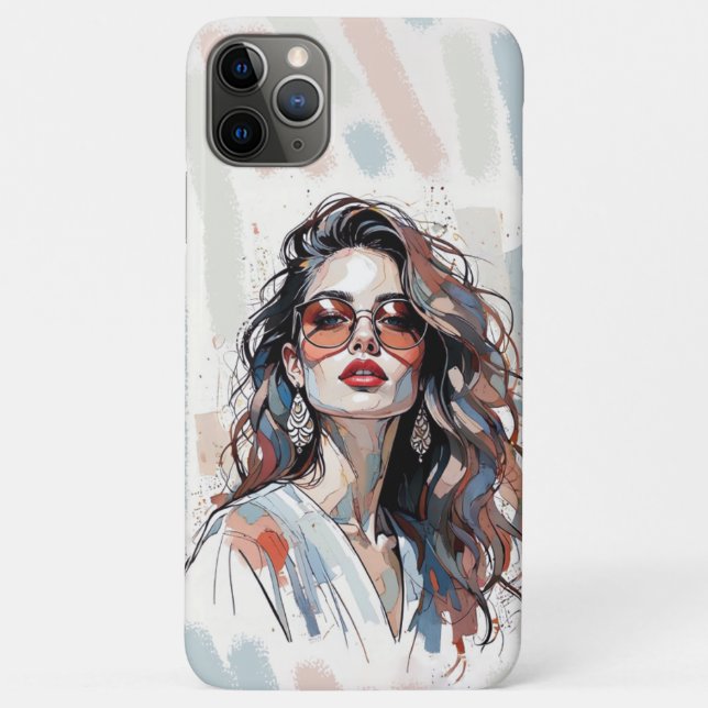 AMITA | Soft Pastel Art Woman Phone Cases (Back)