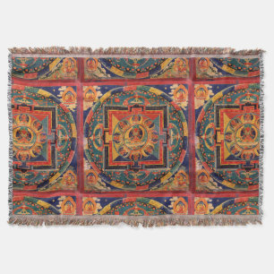 Amitayus Mandala Thangka Throw Blanket
