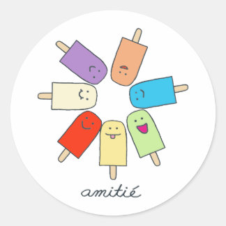 Amitié Classic Round Sticker