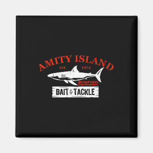 Amity Island Byit And Tackle Retro Fishing 1 Magnet
