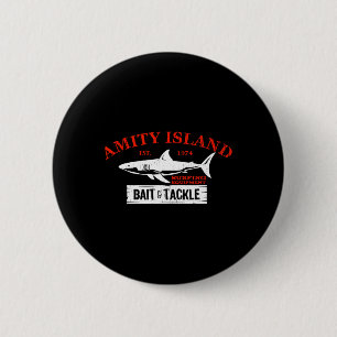 Amity Island It And Tackle Retro Fishing 1 6 Cm Round Badge