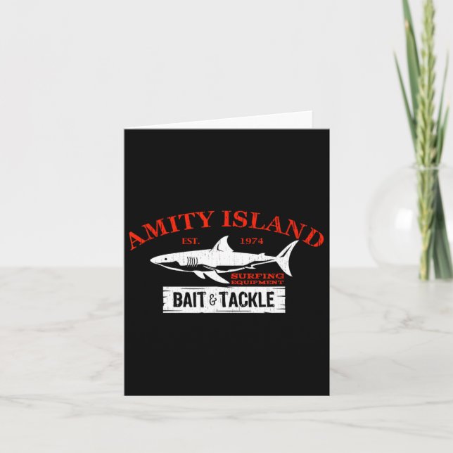 Amity Island It And Tackle Retro Fishing 1  Card (Front)