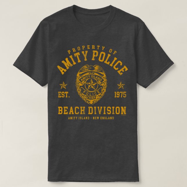 Amity Island Police Beach Division T-Shirt (Design Front)