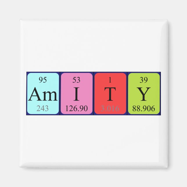 Amity periodic table name magnet (Front)