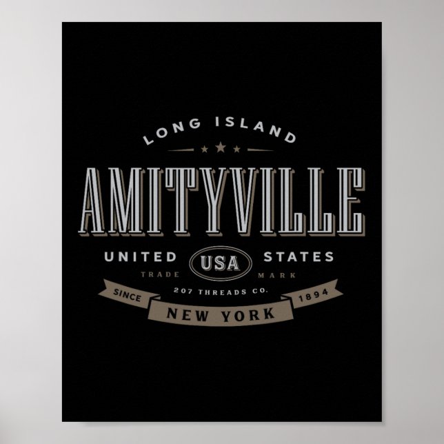 Amityville Ny New York Vacation Souvenir  Poster (Front)