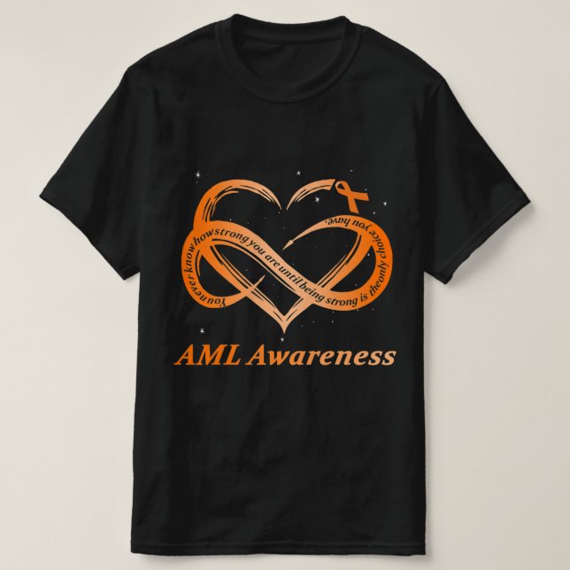 AML Warrior I'm Fine Acute Myeloid Leukaemia Aware T-Shirt (Design Front)