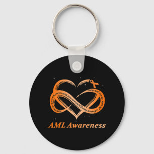AML Warrior I'm Fine Acute Myeloid Leukemia Awaren Key Ring