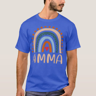 Amma Rainbow Grandma Cute Mothers Day Funny Amma  T-Shirt