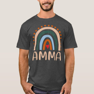 Amma Rainbow Grandma Cute Mothers Day Funny Amma T-Shirt