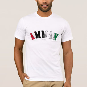 Amman in Jordan national flag colours T-Shirt